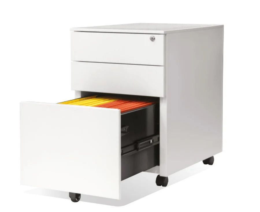 Steel Mobile Pedestal, Black / White - Image 3