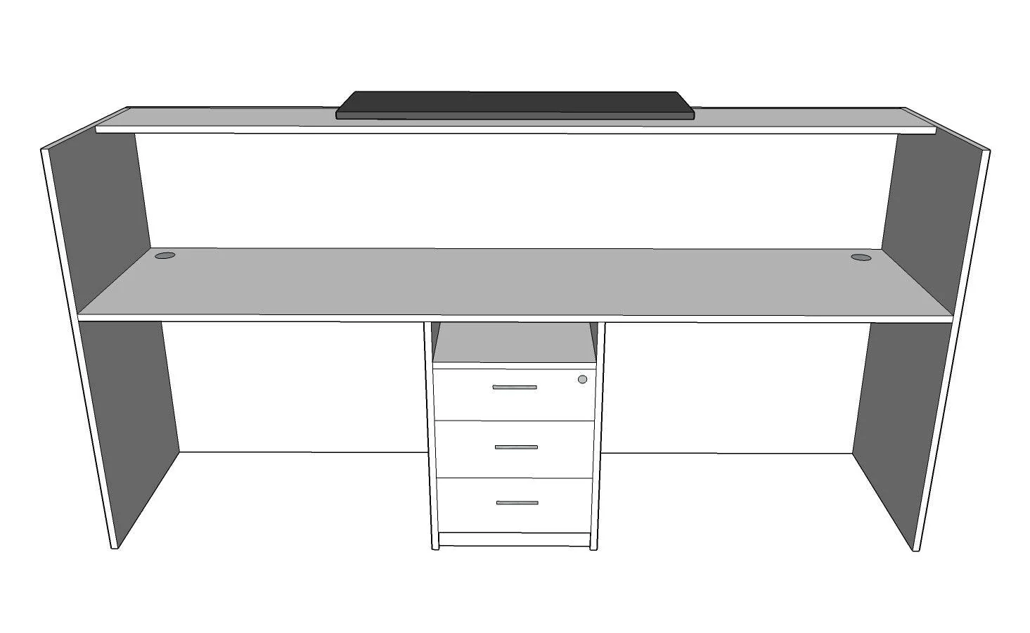 Ace Reception Counter for 2 persons, Custom - Image 3