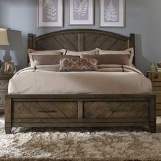 wooden bed frame
